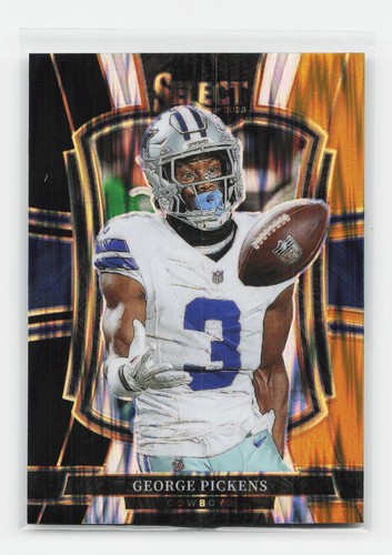 2025 Panini Select #197 George Pickens Black and Gold Prizm Shock