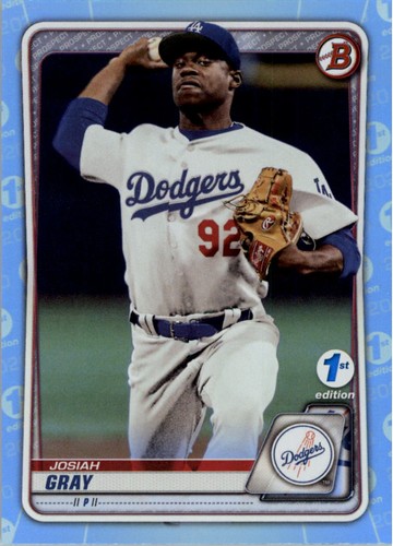Josiah Gray [Sky Blue Foil] #BFE-48 2020 Bowman 1st Edition card