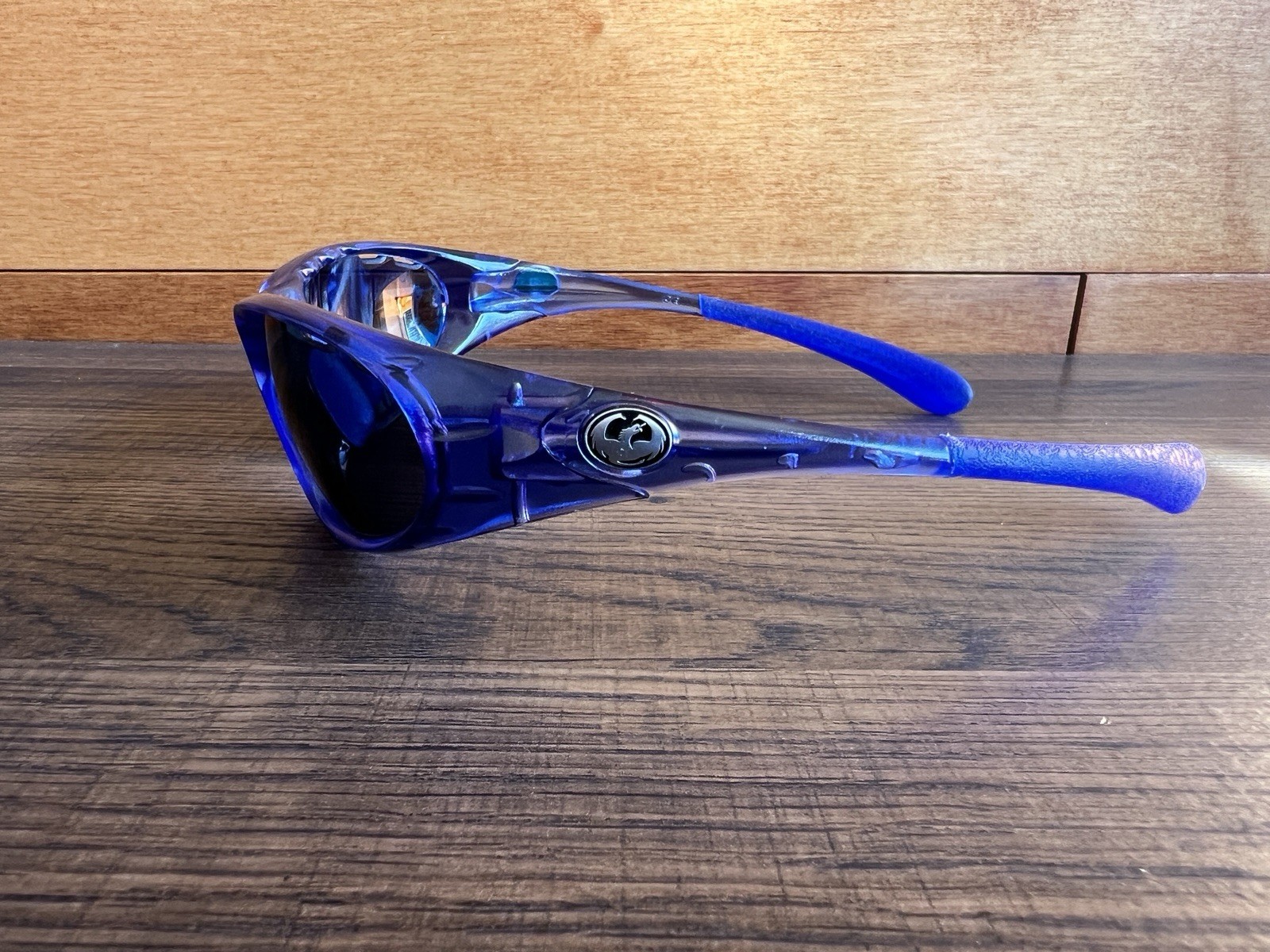 Dragon Rake Sunglasses, Translucent Blue, Grey Le… - image 3