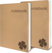 Set of 2 Lined Bound Notebooks A5   Each 200 Lay Flat Pages   5X8 Hardcover Jour