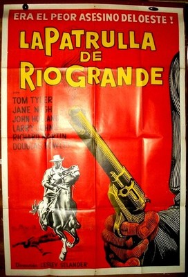 RIO GRANDE PATROL ! orig1SH movie poster 1950 TOM TYLER TIM HOLT ! WESTERN