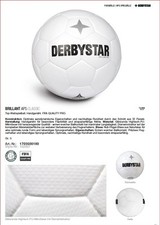 Derbystar Fußball Brillant APS Classic Gr. 5 Matchball Spielball Soccer FIFA NEU