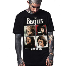 THE BEATLES CLASSIC ROCK BLACK T-SHIRTS MEN'S SIZE S-5XL