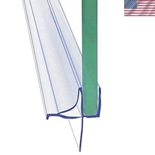 Frameless Shower Door Bottom Seal Shower Sweep with Drip Rail for 1/4" Glass,...