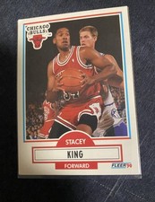 Stacey King Double Error Card # 27 Fleer 1990 Chicago Bulls FREESHIPPING