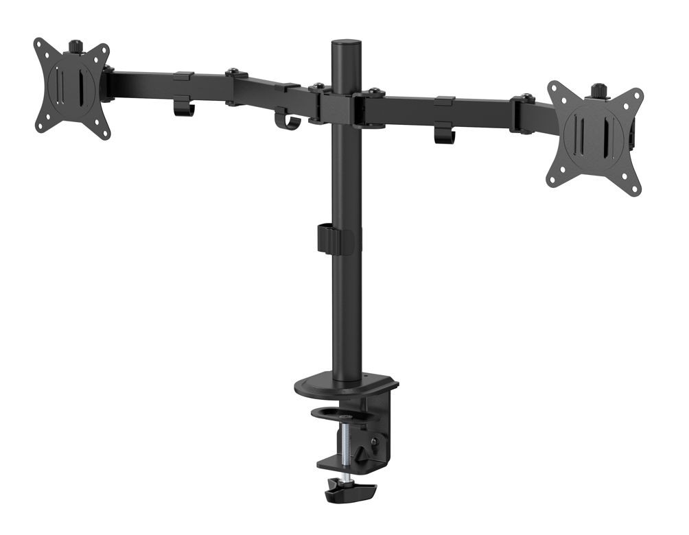 eSTUFF GLB227002 Dual Office Monitor Desk