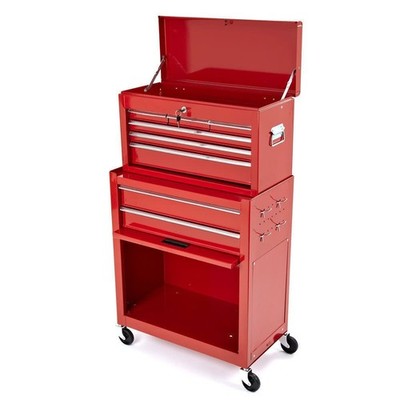 Bike It TLSCAB03 Rollbarer Werkzeugschrank Truhe 616x330x1070 mm abschließbare Schubladen