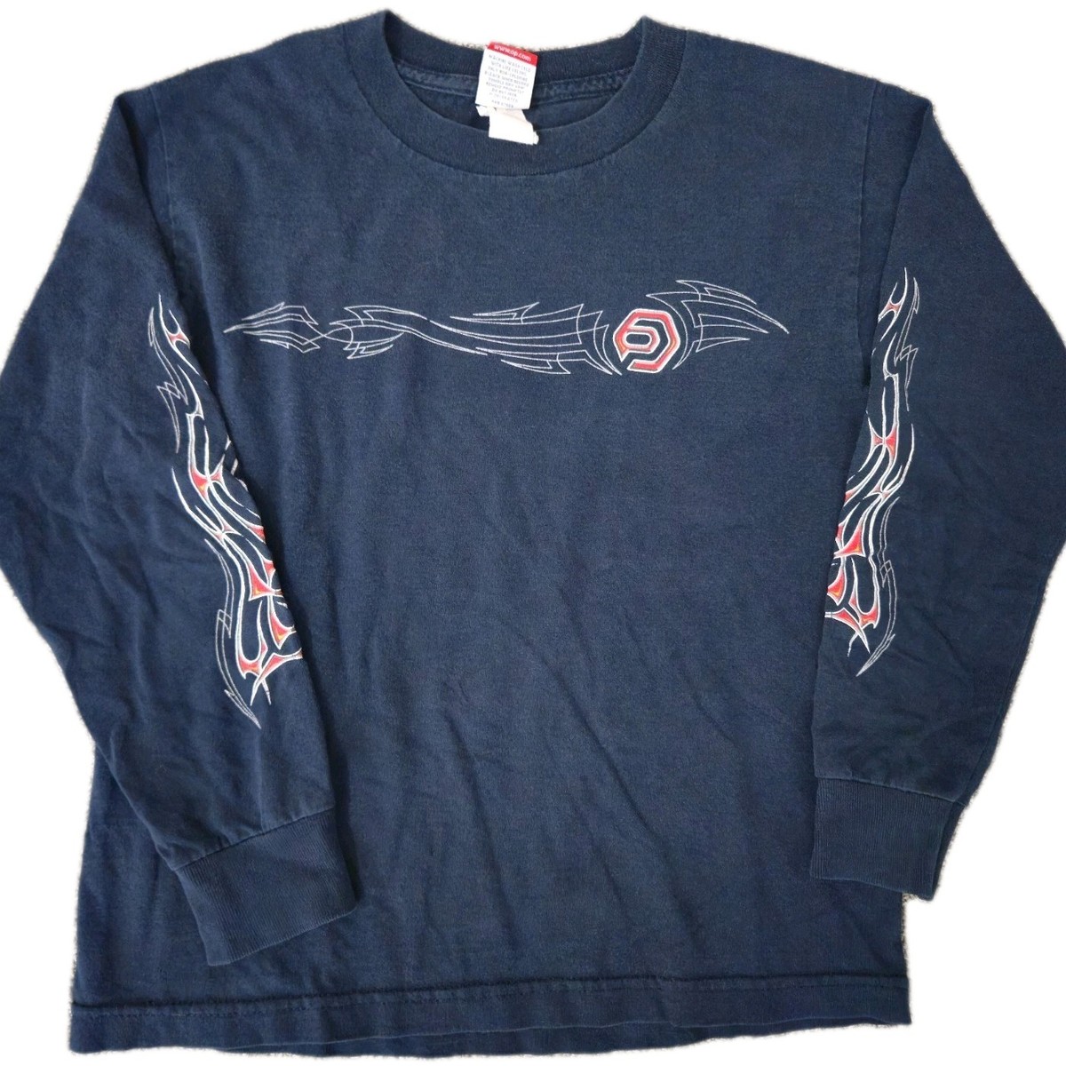 Vintage Op Ocean Pacific Surf Shirt Youth Small Blue Long Sleeve