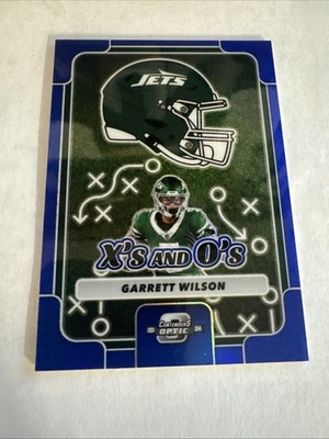 2024 Panini Contenders Optic Garrett Wilson Blue X's and O's 18/99 #XO-GWN Jets