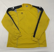 Uhlsport Mythos Soccer Goalkeeper Super Dry Jersey Shirt XXL Yellow Padded Elbow