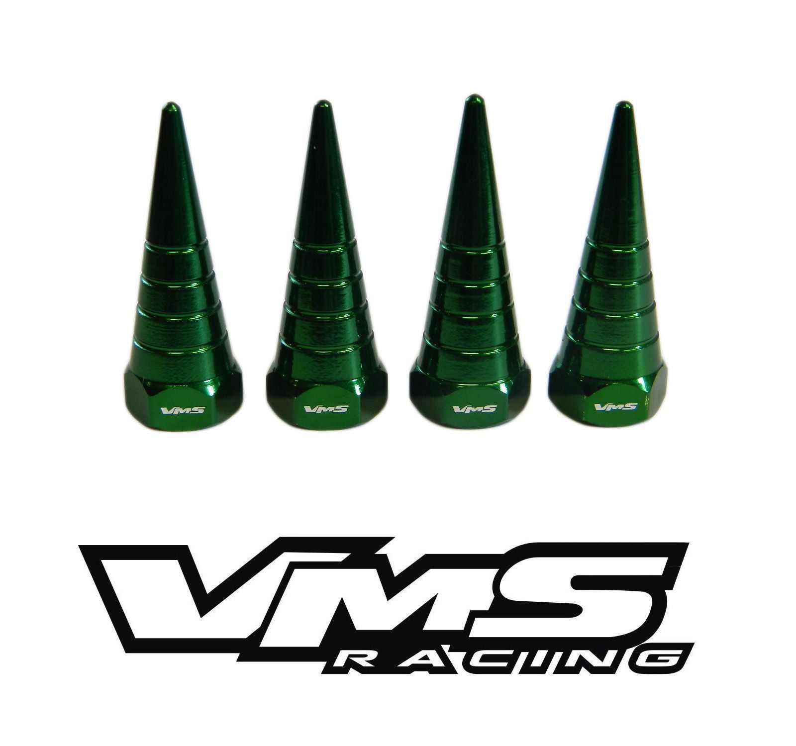 VMS BILLET ALUMINUM GREEN H22 H22A VTEC VALVE COVER SPIRAL SPIKE NUTS