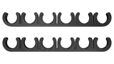 6 Wire Black Nylon 9mm Spark Plug Wire Separators - Set of 2