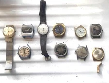 Vintage Watch movements, faces, bezels, straps  - spare & repairs - job lot