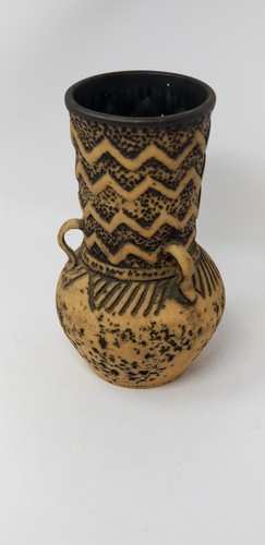 VTG MCM Jasba West Germany Antik Series Art Pottery Vase Zig Zag 151/21 - Picture 14 of 21