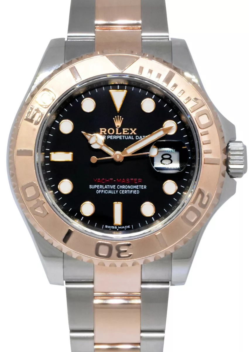 Rolex Yacht-Master 40mm Steel 18K Rose Gold Black dial for $14,030