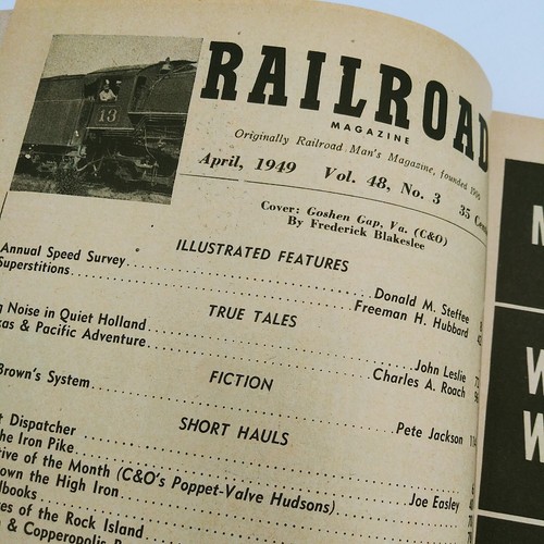 Vintage Railroad Magazine Apr. 1949 Vol. 48 No. 3 - "Goshan Gap Va." - READ - Picture 18 of 19