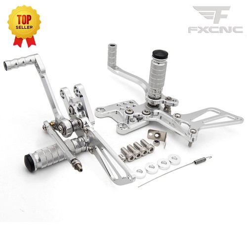 CNC Front Rearset Footpegs For Suzuki TL1000S TL1000R GP Shift 1997-2003 Silver - Picture 8 of 12