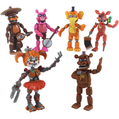 6 pcs/set FNAF Five Nights At Freddy's Christmas Figures Toys Pizzeria Simulator
