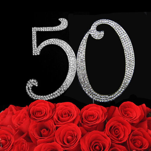 70mm Argento Grande Brillantini Strass Gemma Torta Pick Topper Luccicante Numero - Foto 20 di 24