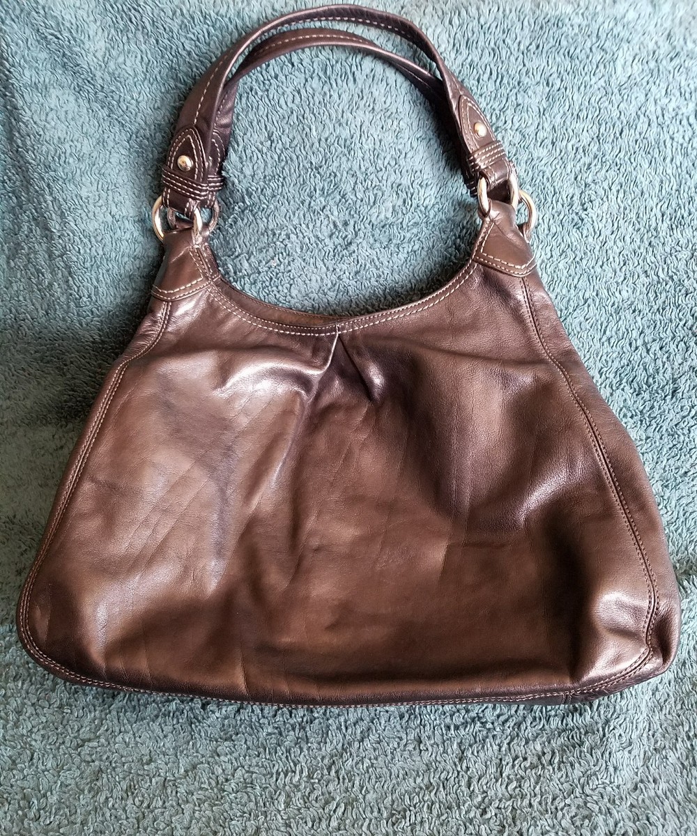 Coach Black Leather MAGGIE w/ Silver Hardware #13897 Coach Black Leather MAGGIE w/ Silver Hardware #13897