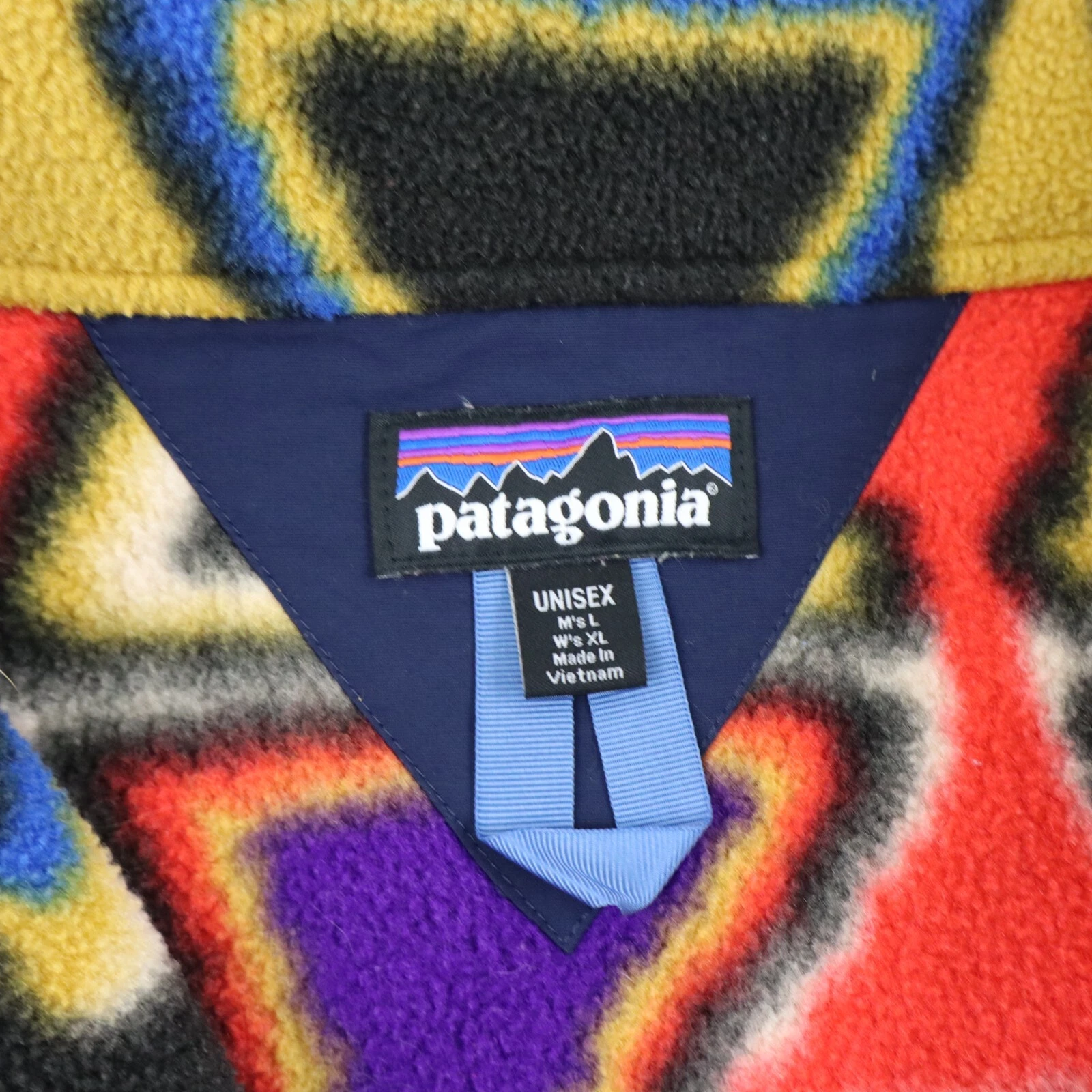 patagonia aztec catalan synchilla pullover fleece jacket