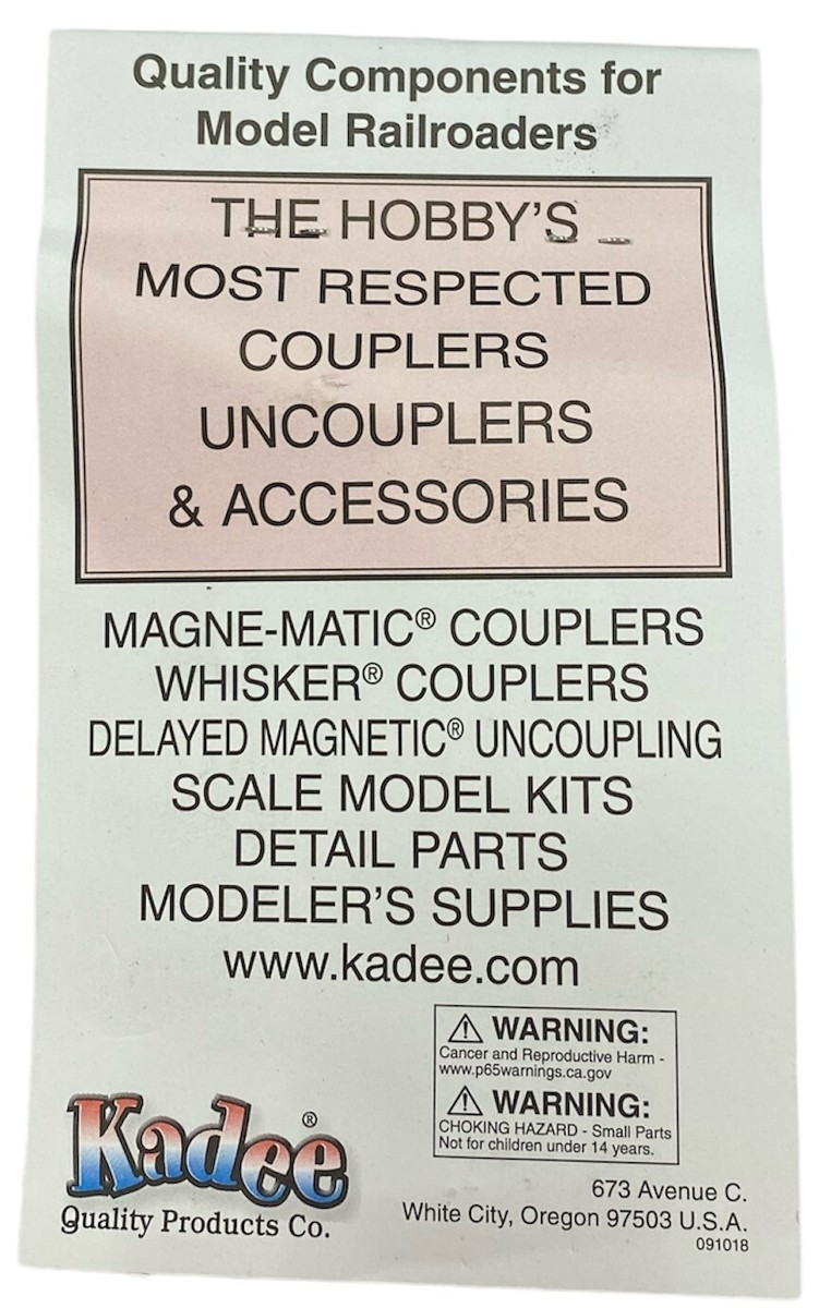 Kadee HO Scale Coal Load - Fits 2-Bay Hoppers 32.5' Scale Length Pack Of 6