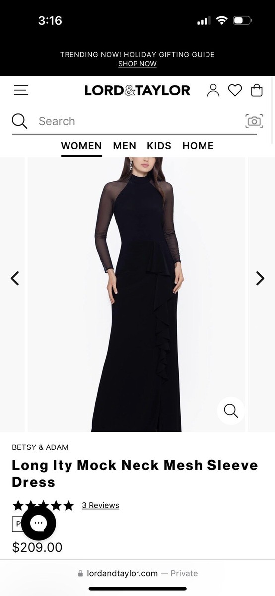 NEW W/ TAGS: Betsy & Adam Size 2P: formal dress for party wedding long  sleeve | eBay
