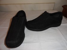 Dr. Scholls Shoes Black Suede Zip Front Slip On Size 8.5