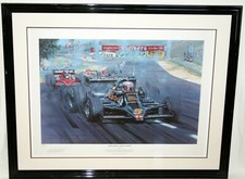 Mario Andretti 1978 Formula 1 Champion Nicholas Watts Print #1/500 F1 Framed Art
