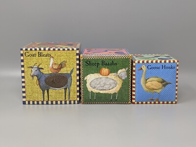 Country Farm Touch Feel Building Blocks 10 Nesting Stack Play