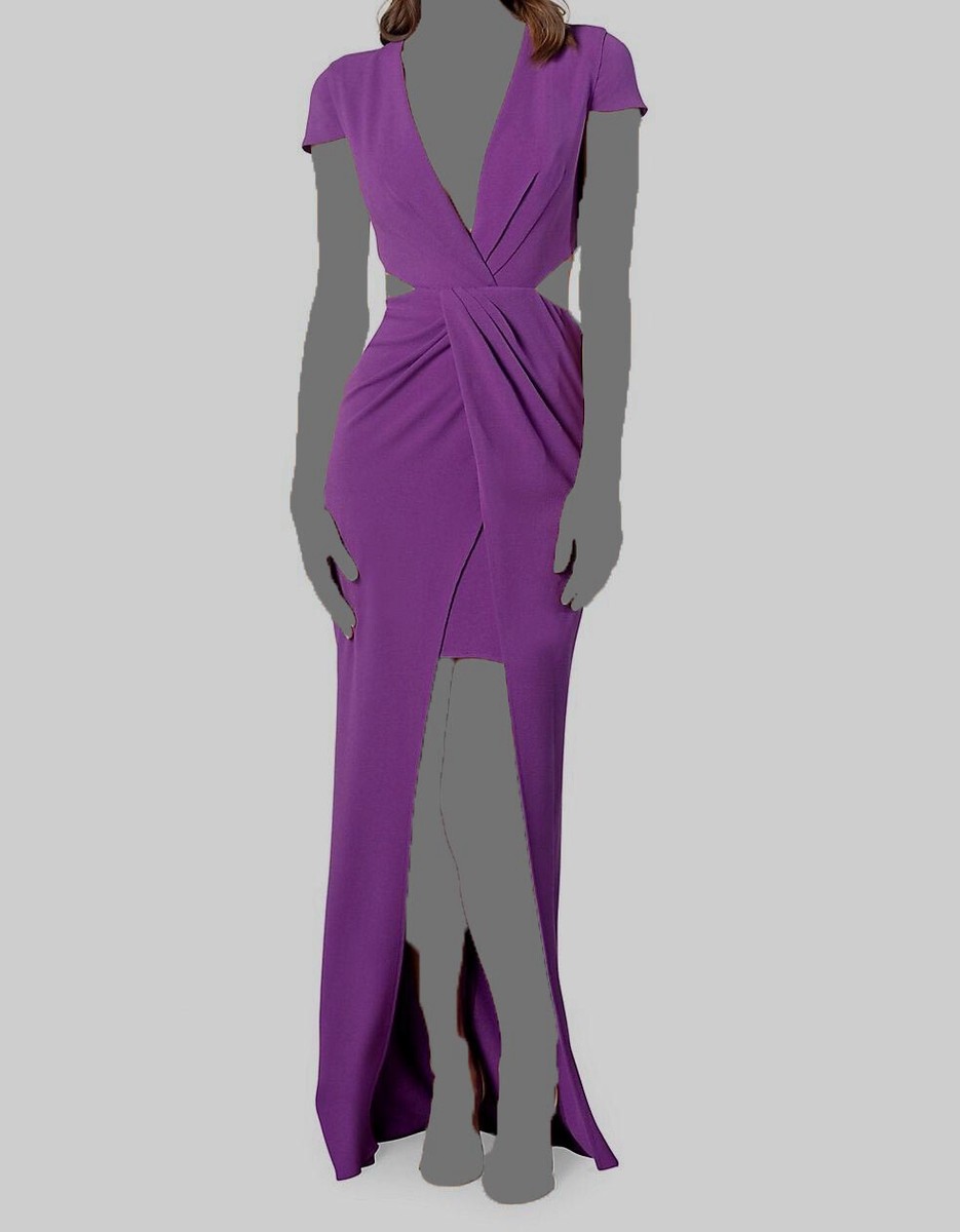 purple dress with cutouts Glossy ultra mini dress in lavender with cutouts
