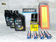 KIT TAGLIANDO + 4 CANDELE FIAT GRANDE PUNTO 1.2 1.4 GPL METANO NATURAL POWER