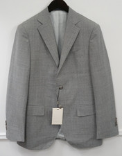 Men Suitsupply Blazer Lazio Grey Pure Wool Vitale Barberis Size EU52 UK/US42