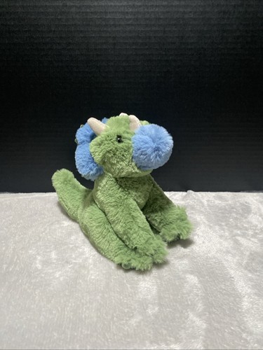 Douglas Roarie grüner Dino Mini weiches Plüschtier 8 Zoll L Triceratops Stofftier Haustier Lovey