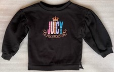 JUICY BY JUICY COUTURE, GIRLS SIZE 6 BLACK PULLOVER SWEATSHIRT, Barely worn MINT