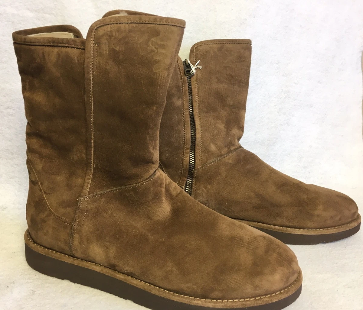 UGG Australia Abree Short Bruno Suede Sheepskin Boots Women s