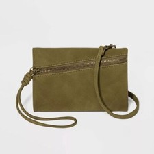 Universal Thread Crossbody Wristlet Bag - Small Wallet Purse - Olive Green
