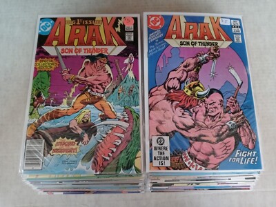 Arak Son Of Thunder 1 Vintage Lot Of 38 DC Comics Higher Grade 
