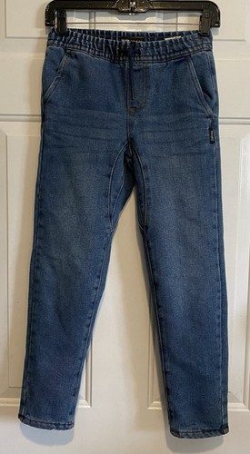 Boys Silver Jeans Co Nathan Triple 5 Red Flannel Lined Jeans Size 8 Drawstring - Picture 2 of 8