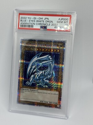 Yugioh Animation Chronicle 2022 Blue Eyes White Dragon PSA 10