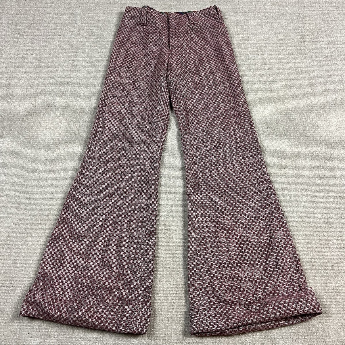 Vintage 60s 70s Checkered Bell Bottom Flare Hippie Pants Vintage 60s 70s Checkered Bell Bottom Flare Hippie Pants