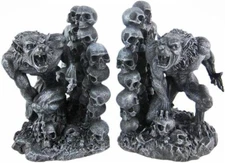 Pacific Giftware Werewolves Werewolf & Skulls Fantasy Set of Bookends Book Ends