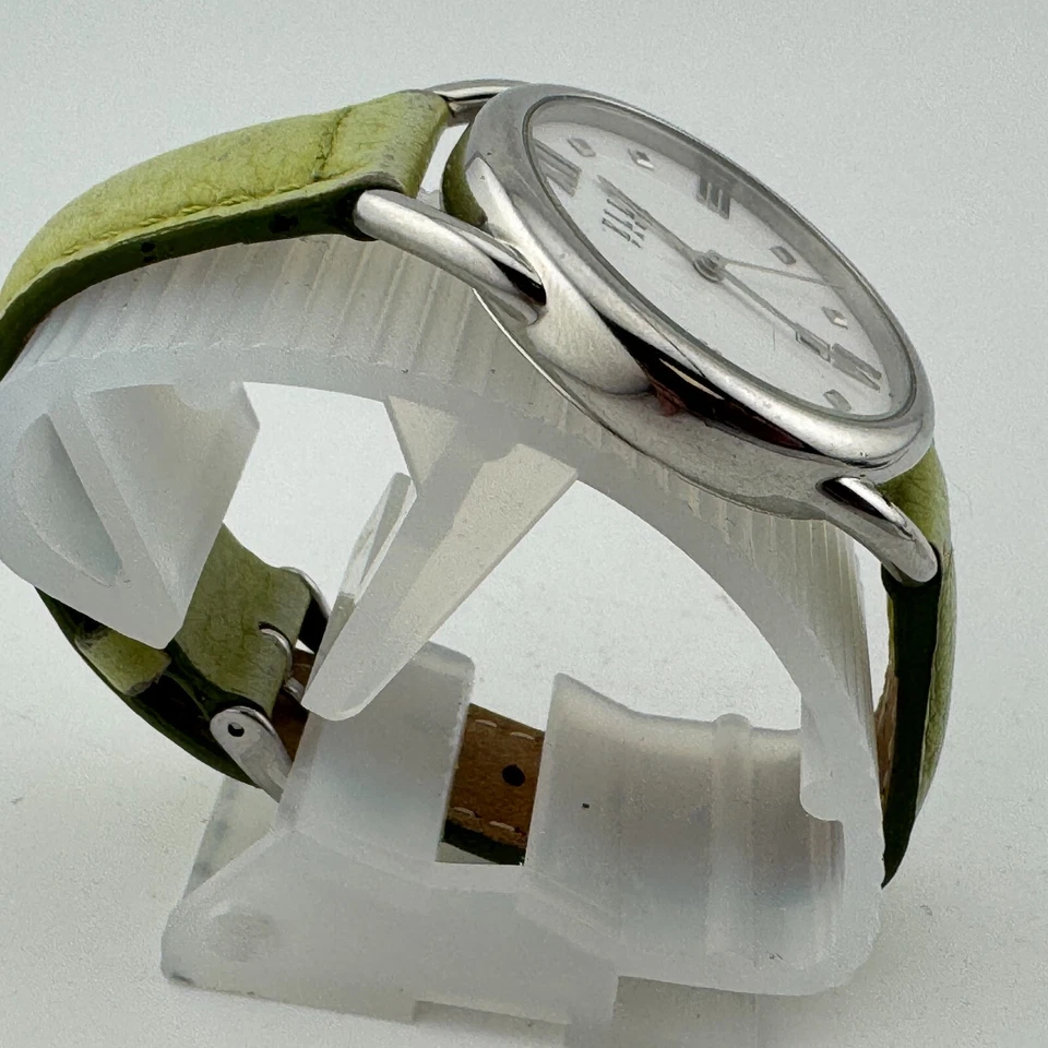 Reloj de Cuarzo Elle Paris EL223 Mujer Plateado Blanco Cuero Fecha Analógico Batería Nueva Foto 3 de 4