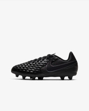 Nike JR Legend 8 Club FG/MG AT5881 010 Black Soccer Cleats Check SIZES NIB