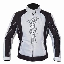 Warrior Gears Women's Graphic Embroidery 600d Cordura Textile Motorcycle Jacket