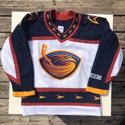 Atlanta Thrashers White NHL CCM Hockey Jersey Size S/M BOYS