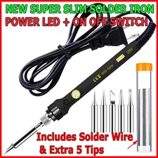 Soldering Iron Electric Gun Adjustable Temperature 60W Welding Solder Wire Kit