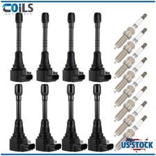 For Infiniti QX80 2014 2015 2016 5.6L Ignition Coils & Spark Plugs Front & Rear