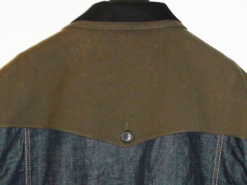 DSQUARED2 leather and denim biker jacket black and blue size 44 EU 54 brand new - Picture 7 of 10