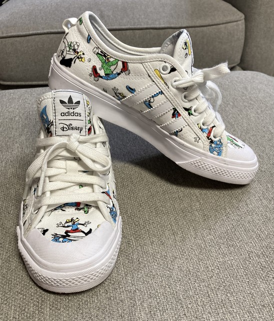 Size 4 5 Adidas Nizza X Disney Sport Goofy Pack White For Sale Online Ebay